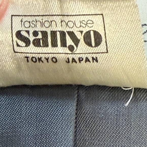 VTG Thalhimers Wool Herringbone Gray Blazer Made in Japan SIze 10 - Picture 10 of 14